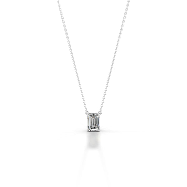 Mary Lab Grown Diamond Pendant - 14K White Gold