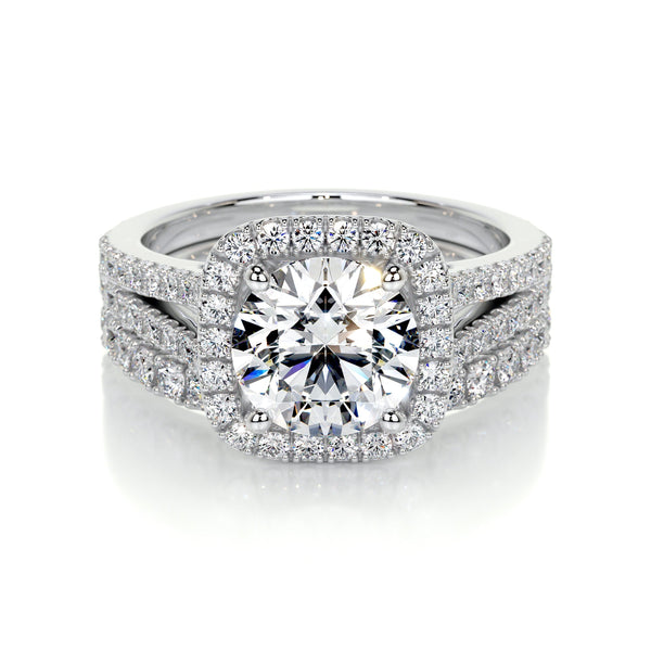 Grace Lab Grown Diamond Bridal Set -14K White Gold