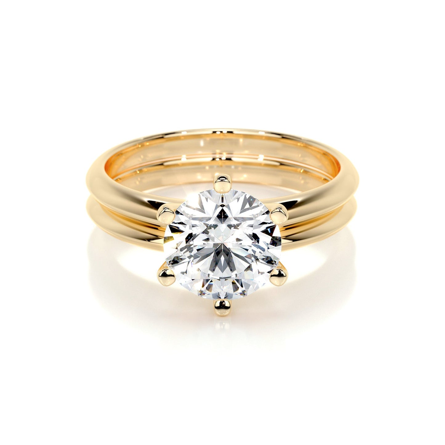 alexis lab grown diamond bridal set -18k yellow gold