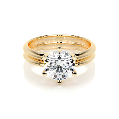 Alexis Lab Grown Diamond Bridal Set -18K Yellow Gold