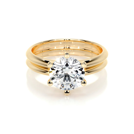 Alexis Lab Grown Diamond Bridal Set -18K Yellow Gold