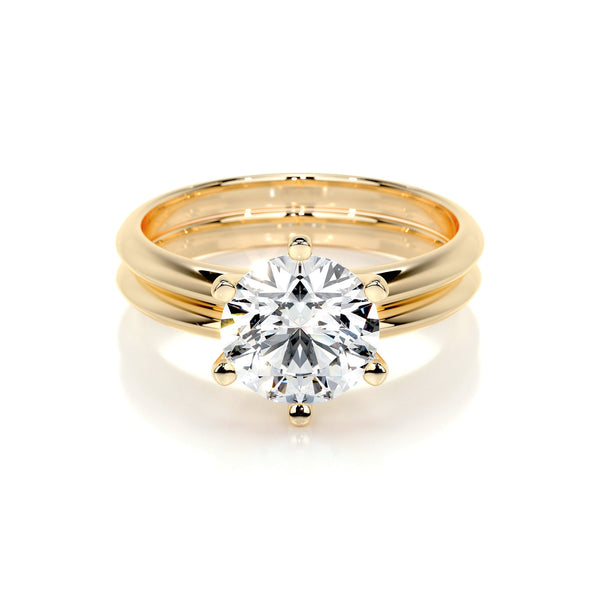 Alexis Lab Grown Diamond Bridal Set -18K Yellow Gold