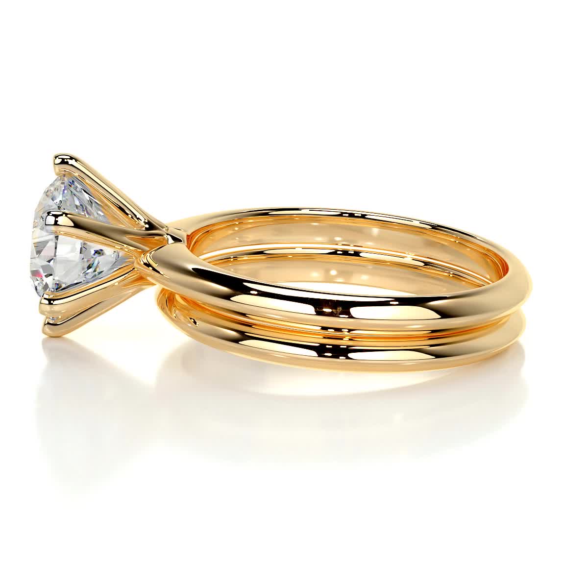 alexis lab grown diamond bridal set -18k yellow gold