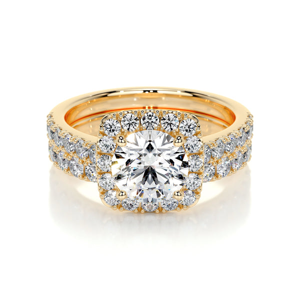 Sienna Lab Grown Diamond Bridal Set -18K Yellow Gold