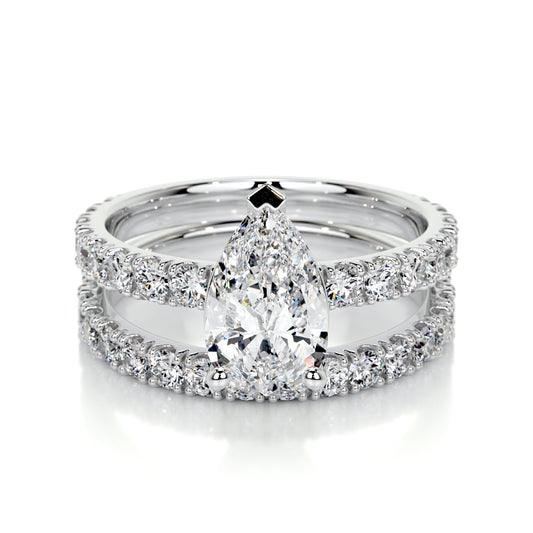 Hailey Lab Grown Diamond Bridal Set -14K White Gold