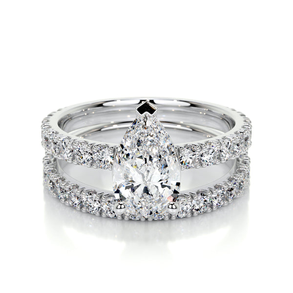 Hailey Lab Grown Diamond Bridal Set -14K White Gold