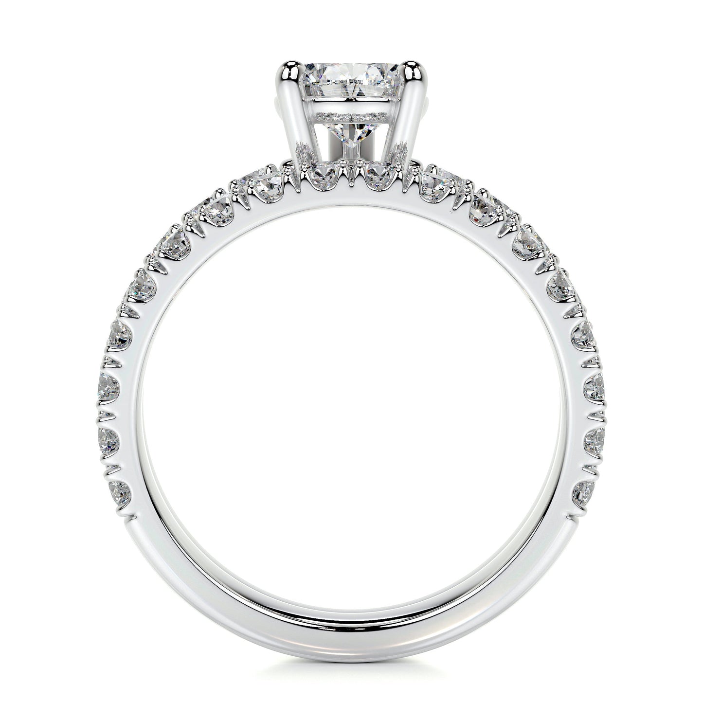 hailey lab grown diamond bridal set -14k white gold