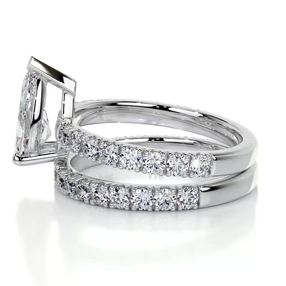 Hailey Lab Grown Diamond Bridal Set -14K White Gold