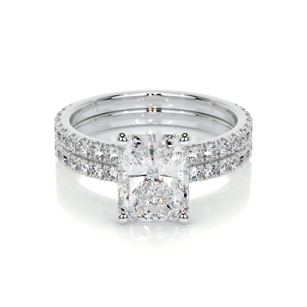 Audrey Lab Grown Diamond Bridal Set -14K White Gold