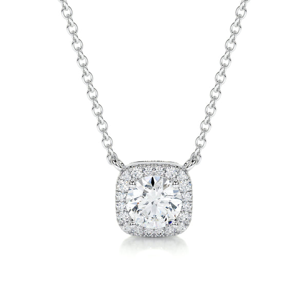 Claudia Lab Grown Diamond Pendant -14K White Gold