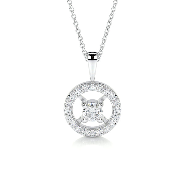 Aspen Lab Grown Diamond Pendant   (0.6 Carat) -14K White Gold