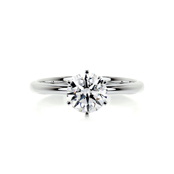1.0 CT Round Solitaire CVD E/VS2 Diamond Engagement Ring