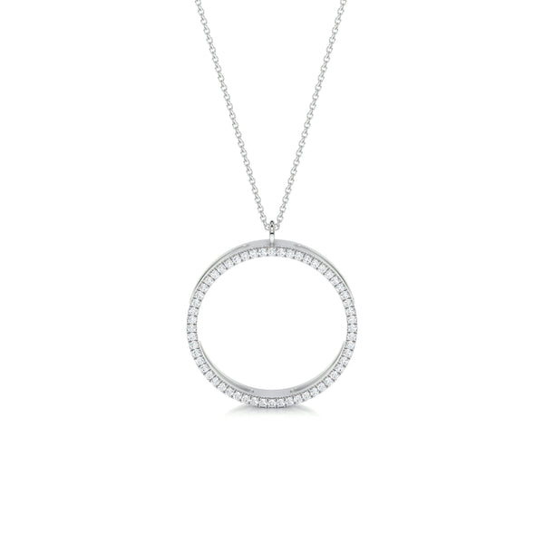 Cali Hoop Lab Grown Diamond Pendant   (0.3 Carat) -14K White Gold