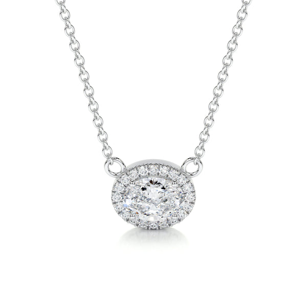 Louise Lab Grown Diamond Pendant -14K White Gold