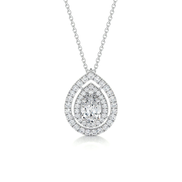 Averi Lab Grown Diamond Pendant -14K White Gold (RTS)