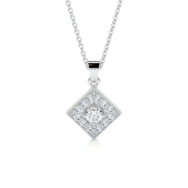 Maxine Lab Grown Diamond Pendant   (0.4 Carat) -14K White Gold