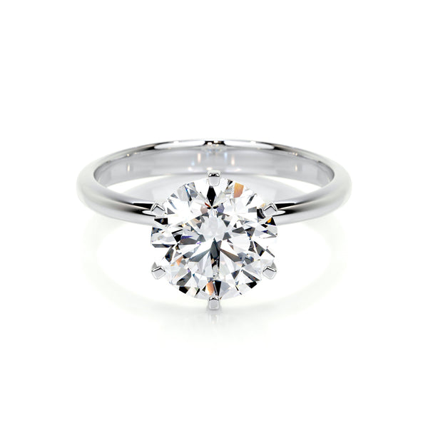 2.50 CT Round Solitaire CVD G/SI1 Diamond Engagement Ring