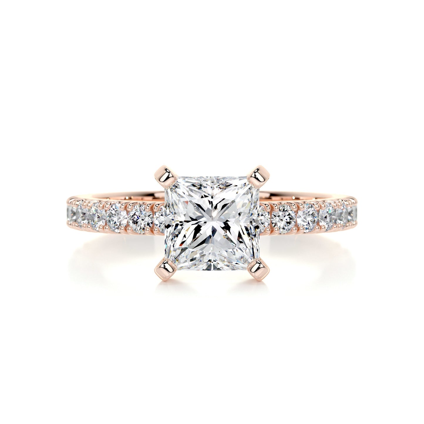 1.50 ct princess solitaire cvd g/vs2 diamond engagement ring