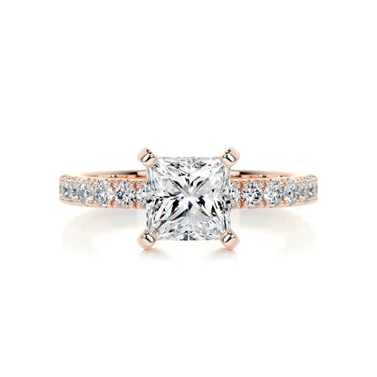 1.50 CT Princess Solitaire CVD G/VS2 Diamond Engagement Ring