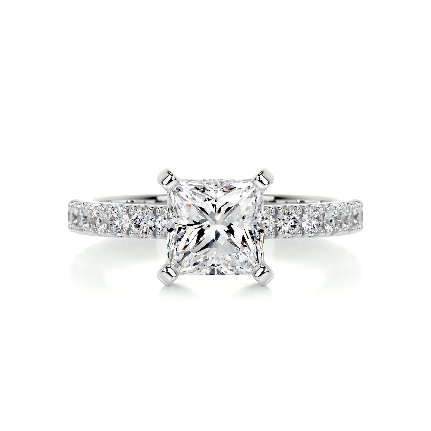 1.50 ct princess solitaire cvd g/vs2 diamond engagement ring