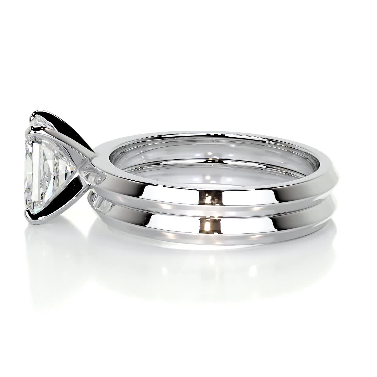 carolina lab grown diamond bridal set -14k white gold