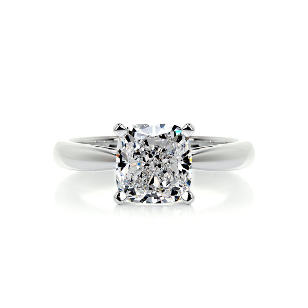 1.5 CT Cushion Solitaire CVD E/VS2 Diamond Engagement Ring
