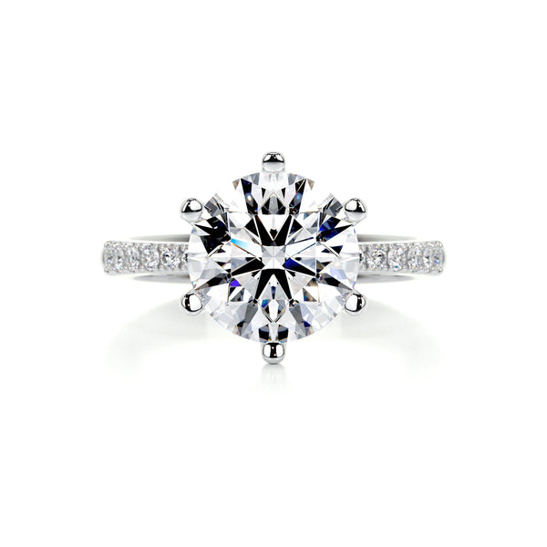 3 CT Round Solitaire CVD G/VS2 Diamond Engagement Ring