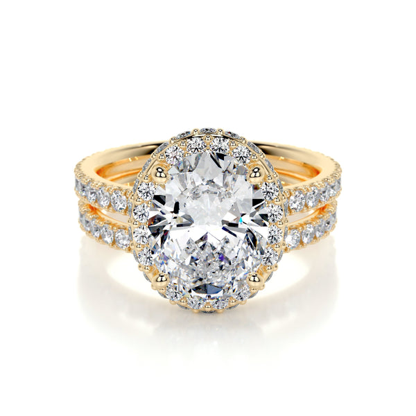 Lara Lab Grown Diamond Bridal Set -18K Yellow Gold