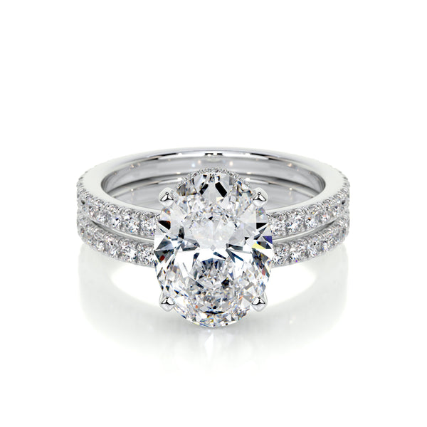 Lucy Lab Grown Diamond Bridal Set - 14K White Gold
