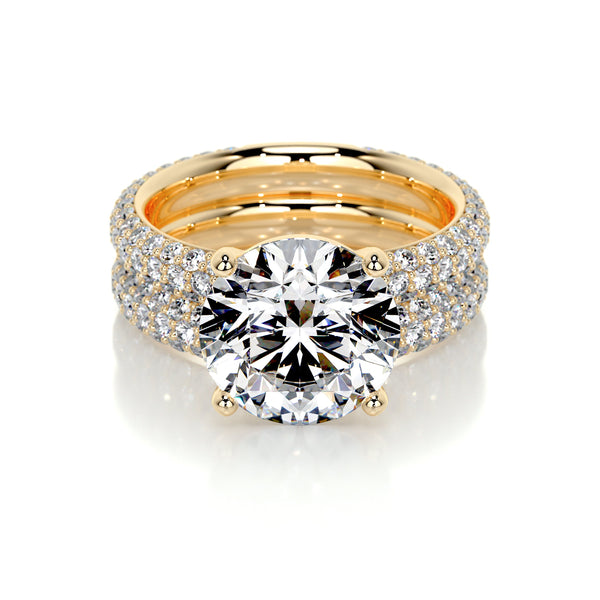 Helena Lab Grown Diamond Bridal Set -18K Yellow Gold