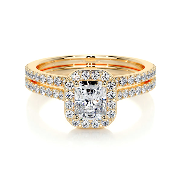 Cora Lab Grown Diamond Bridal Set -18K Yellow Gold