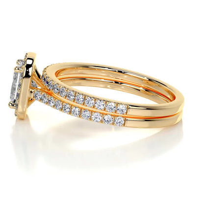 Cora Lab Grown Diamond Bridal Set -18K Yellow Gold