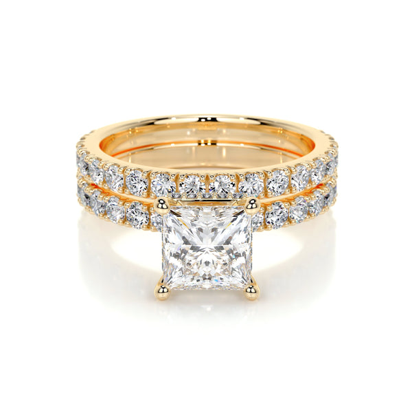 Valentina Lab Grown Diamond Bridal Set -18K Yellow Gold