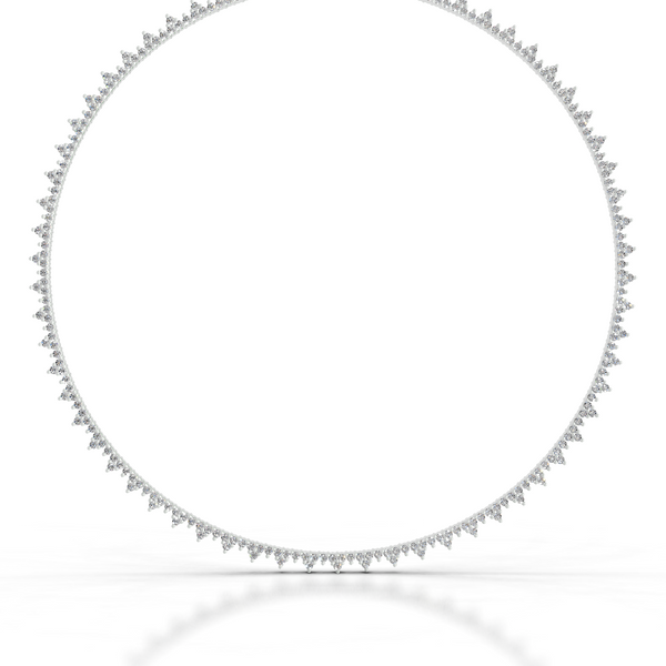 Astrid Lab Grown Diamond Tennis Collier   (11 Carat) -14K White Gold
