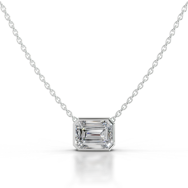 Etta Lab Grown Diamond Pendant  (2 Carat) -14K White Gold