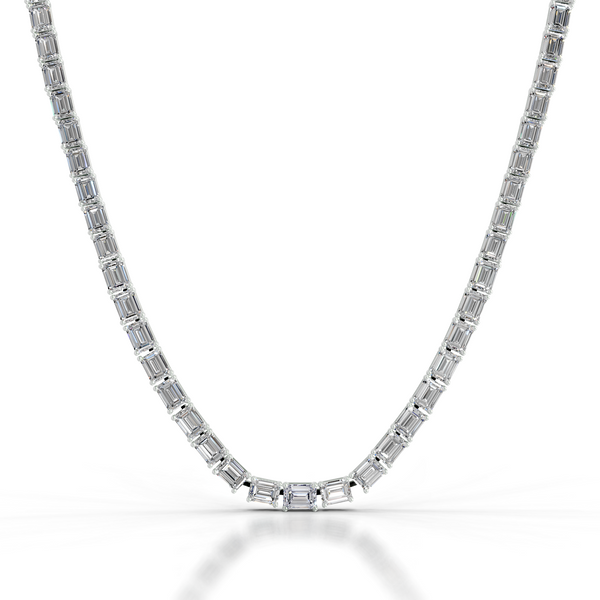 Athena Lab Grown Diamond Tennis Collier   (15 Carat) -14K White Gold