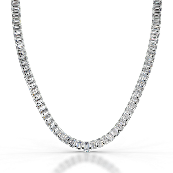 Arden Lab Grown Diamond Tennis Collier   (20 Carat) -14K White Gold