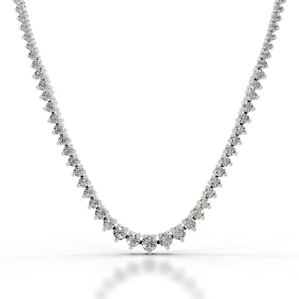 Lou Lab Grown Diamond Tennis Collier   (4 Carat) -14K White Gold