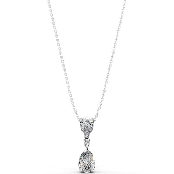 Desiree Lab Grown Diamond Pendant - 14K White Gold