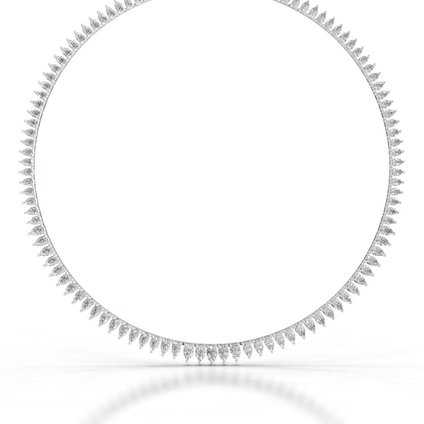 Ayanna Lab Grown Diamond Collier  (15 Carat) -14K White Gold