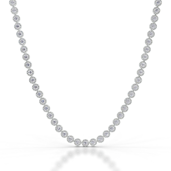 Gaynelle Lab Grown Diamond Tennis Collier  (10 Carat) -14K White Gold