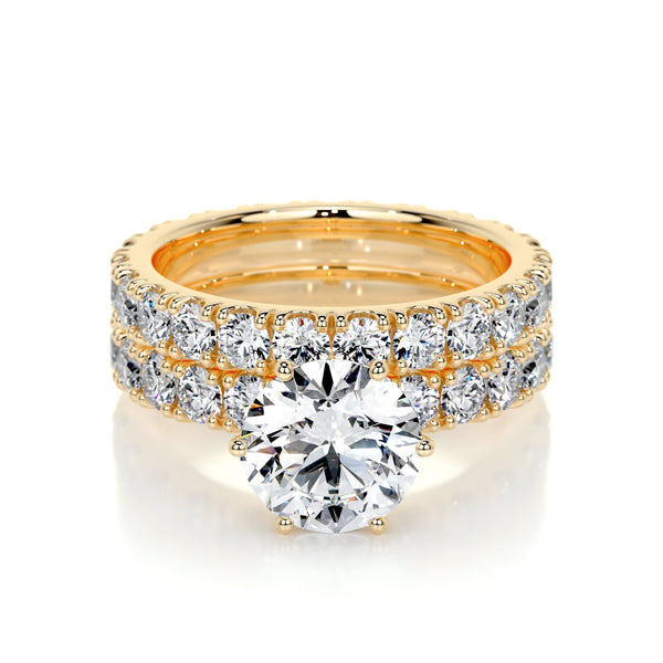 Destiny Lab Grown Diamond Bridal Set -18K Yellow Gold (RTS)