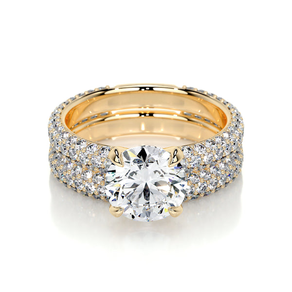 Charlotte Lab Grown Diamond Bridal Set -18K Yellow Gold