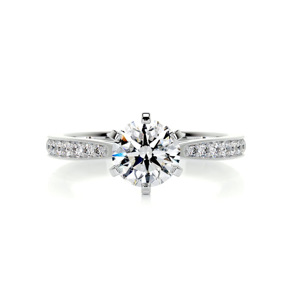 1.0 CT Round Solitaire CVD F/SI1 Diamond Engagement Ring