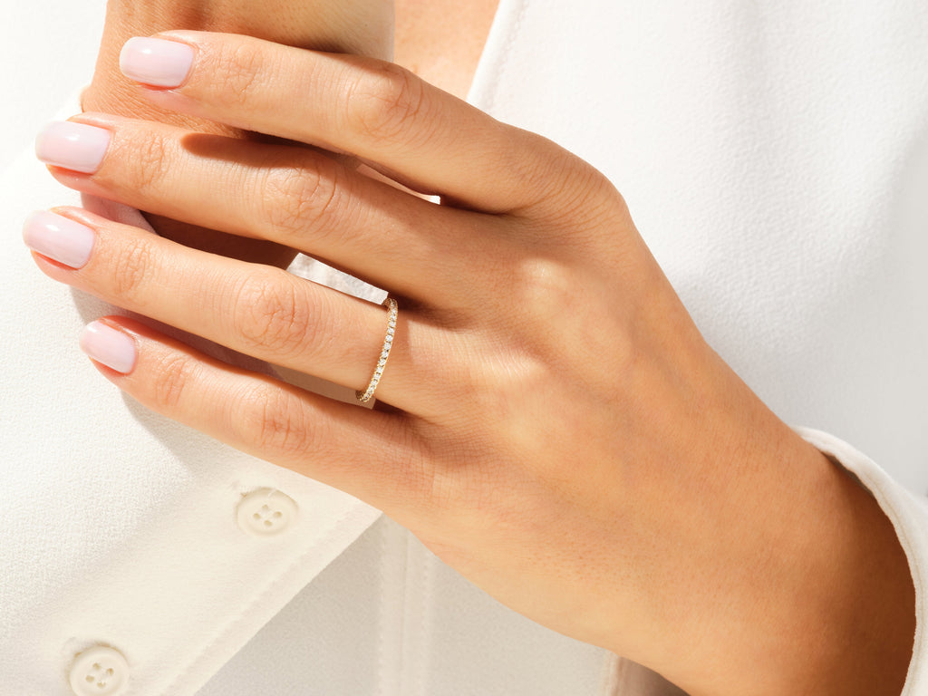 0.45ct round cut eternity diamond cvd ef/vvs wedding band