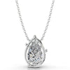 Rooted in Love Pear Lab Grown Diamond Necklace - 14K White Gold