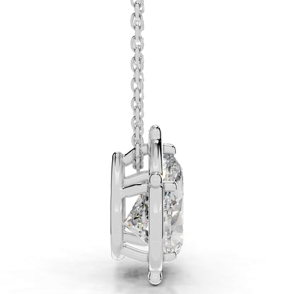 Rooted in Love Pear Lab Grown Diamond Necklace - 14K White Gold