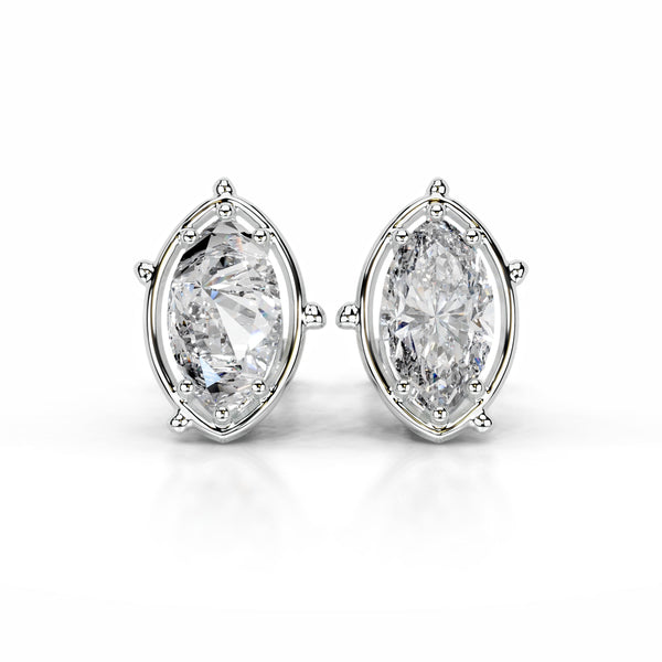 Rooted in Love Lab Grown Diamond Earrings - 14K White Gold