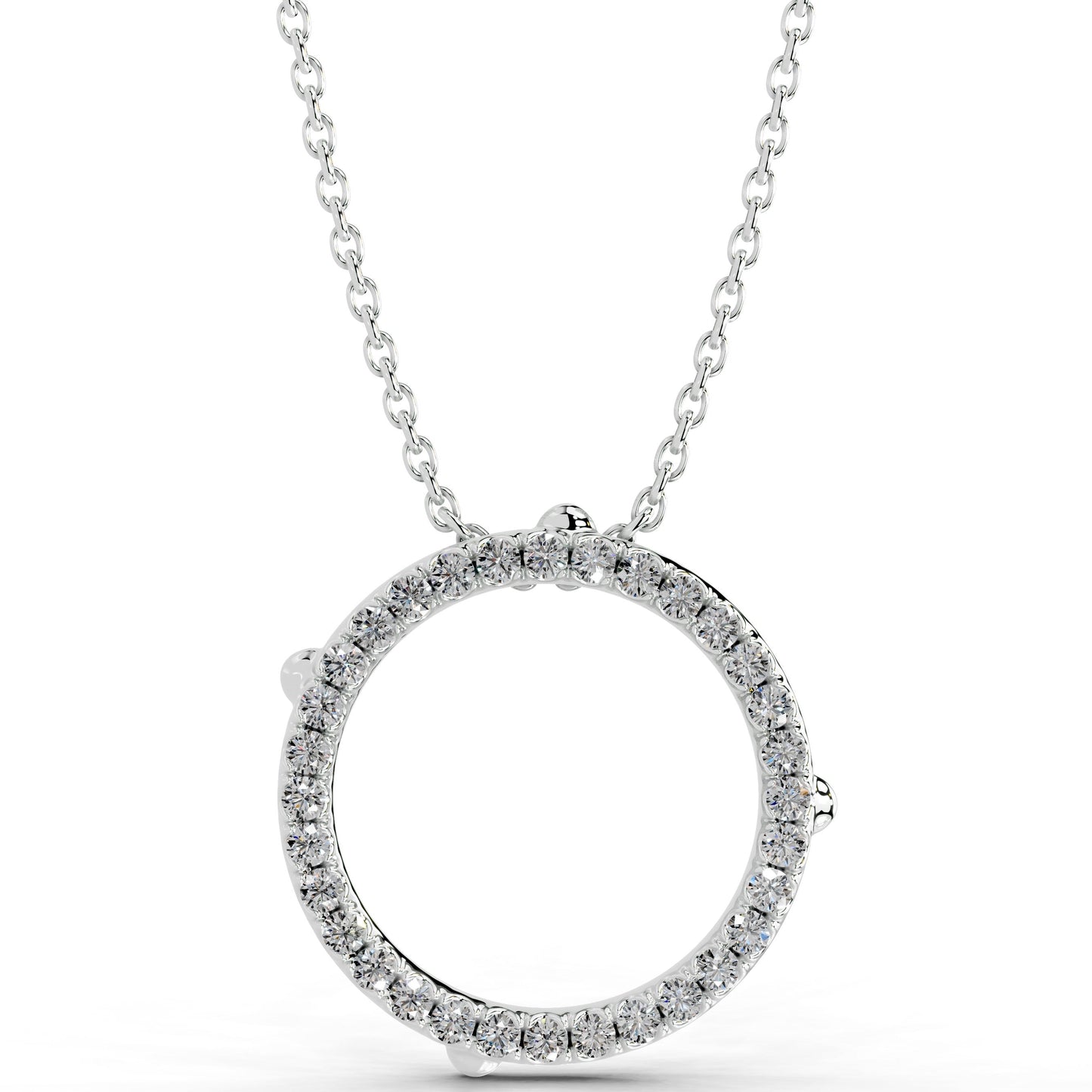 eternal love lab grown diamond necklace - 14k white gold