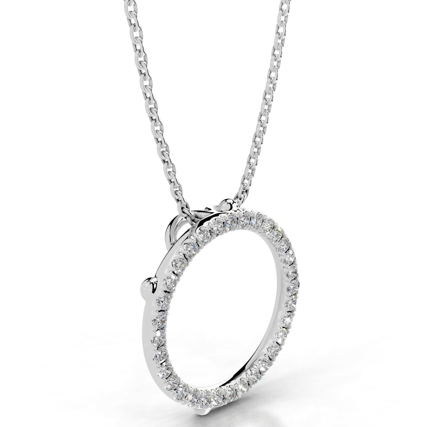 eternal love lab grown diamond necklace - 14k white gold